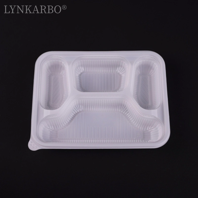 Contenedor de alimentos CPLA de cuatro compartimentos